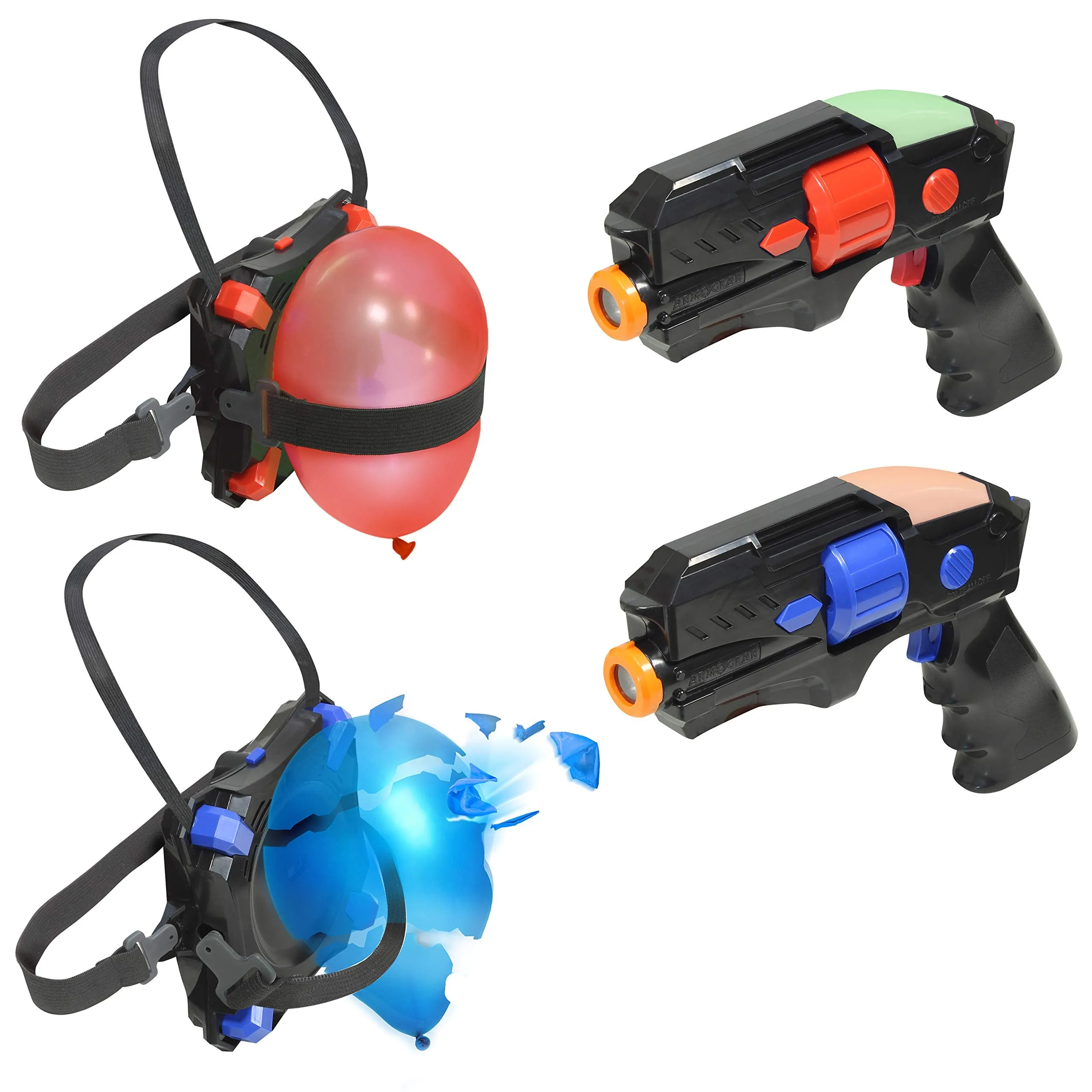 ArmoGear Laser Tag Shooting Game | 2 Pack Kids Laser Tag Balloon Battle | Indoor