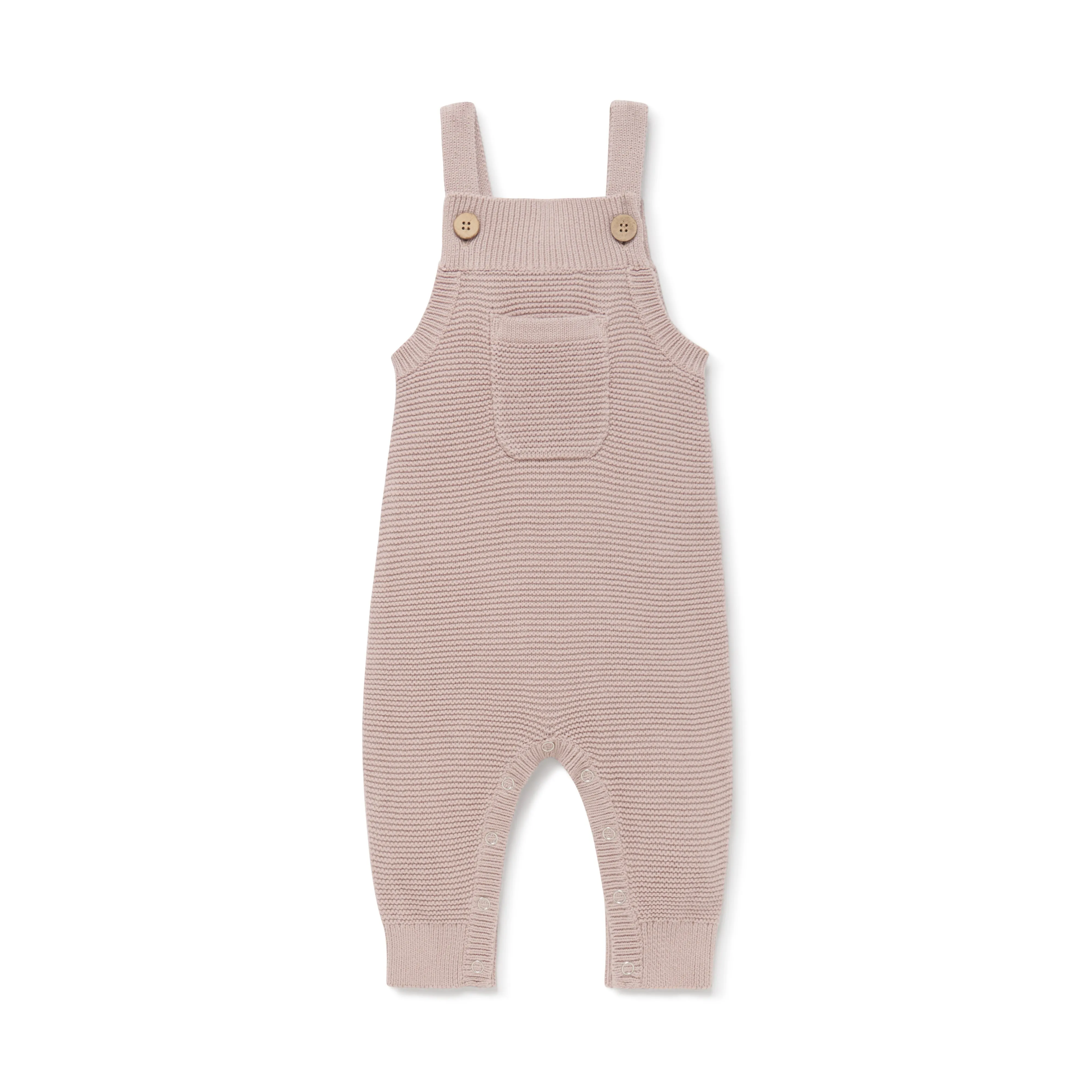 Aster and Oak Mauve Pink Knit Pocket Overalls