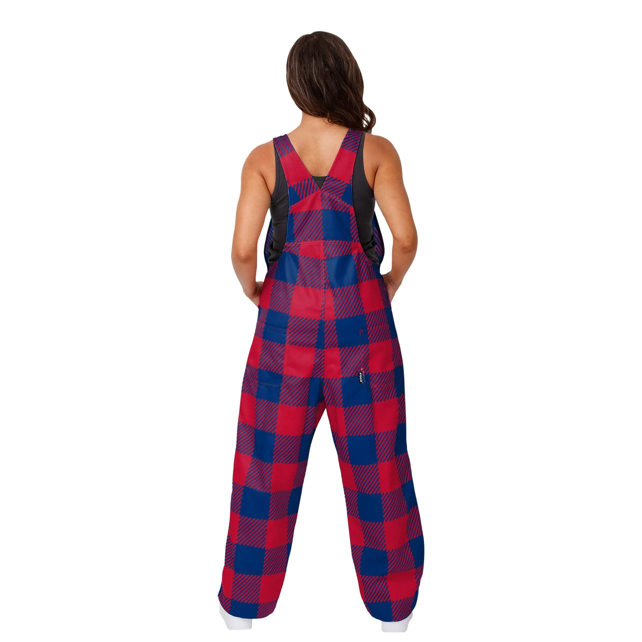 Atlanta Braves MLB Womens Plaid Bib Overalls