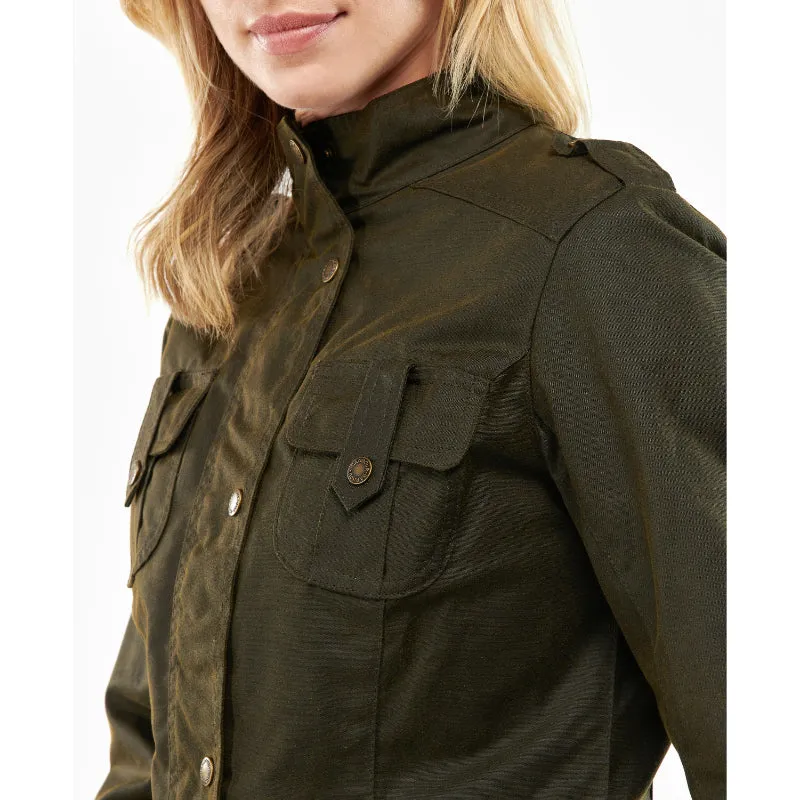 Barbour Winter Defence Ladies Wax Jacket - Olive