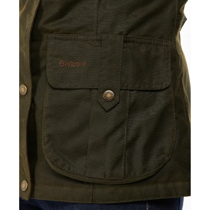 Barbour Winter Defence Ladies Wax Jacket - Olive