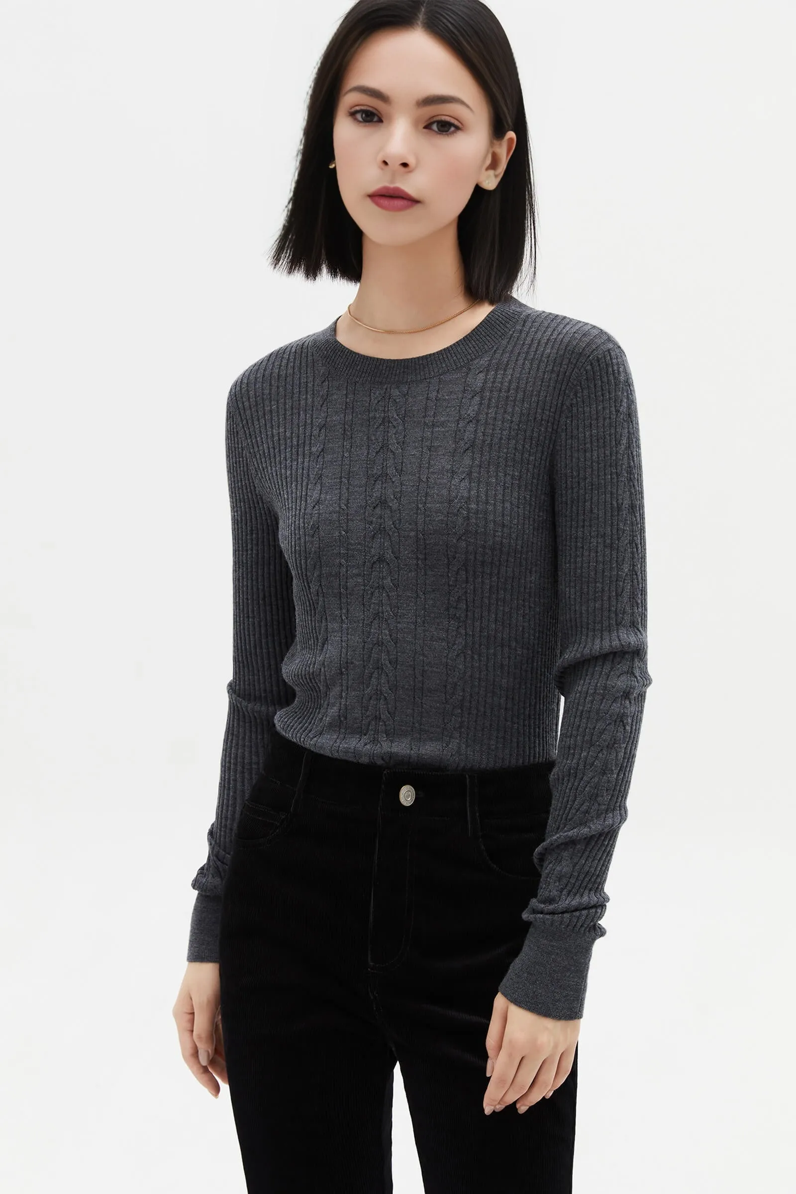 Biodegradable Wool Round-Neck Sweater