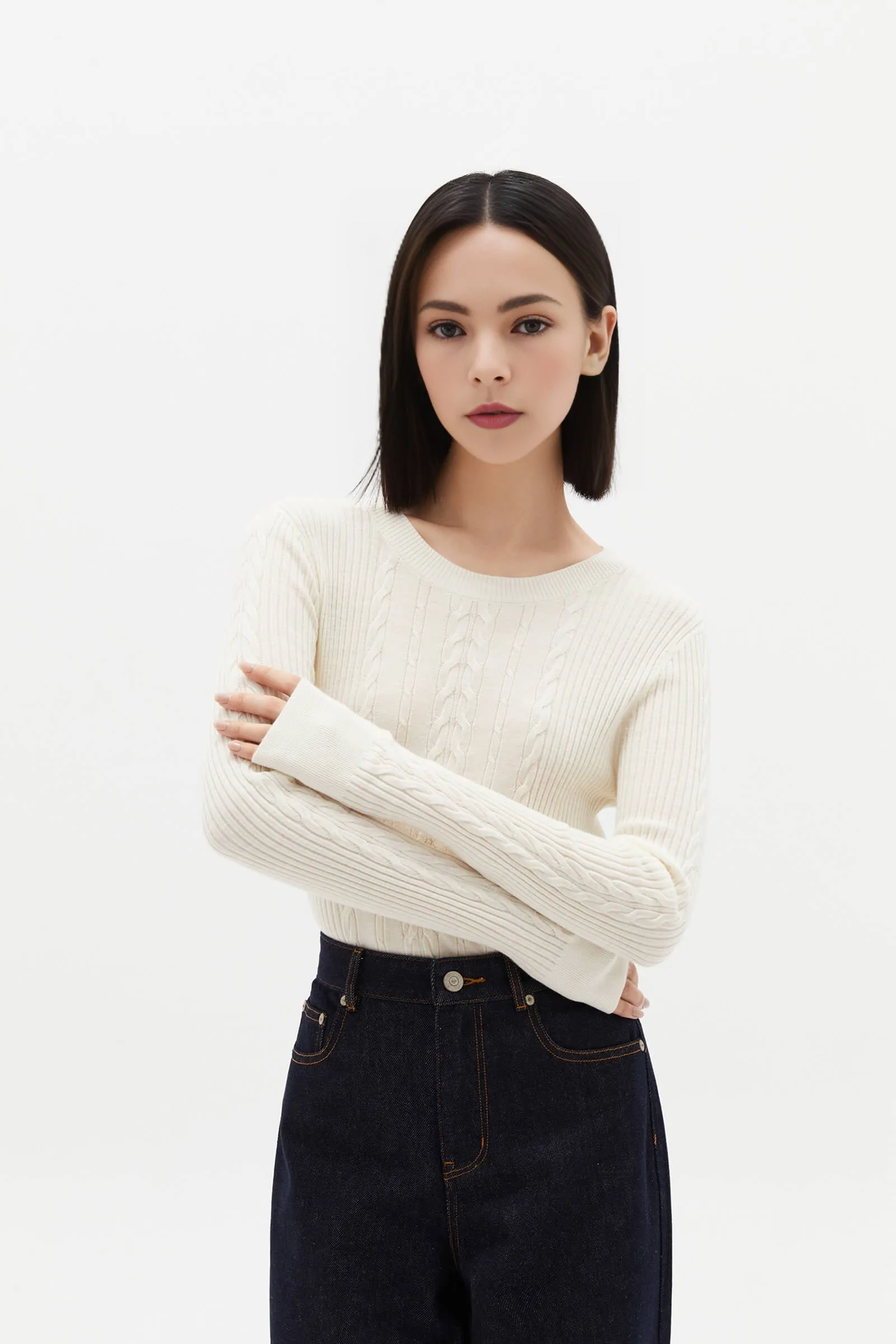 Biodegradable Wool Round-Neck Sweater