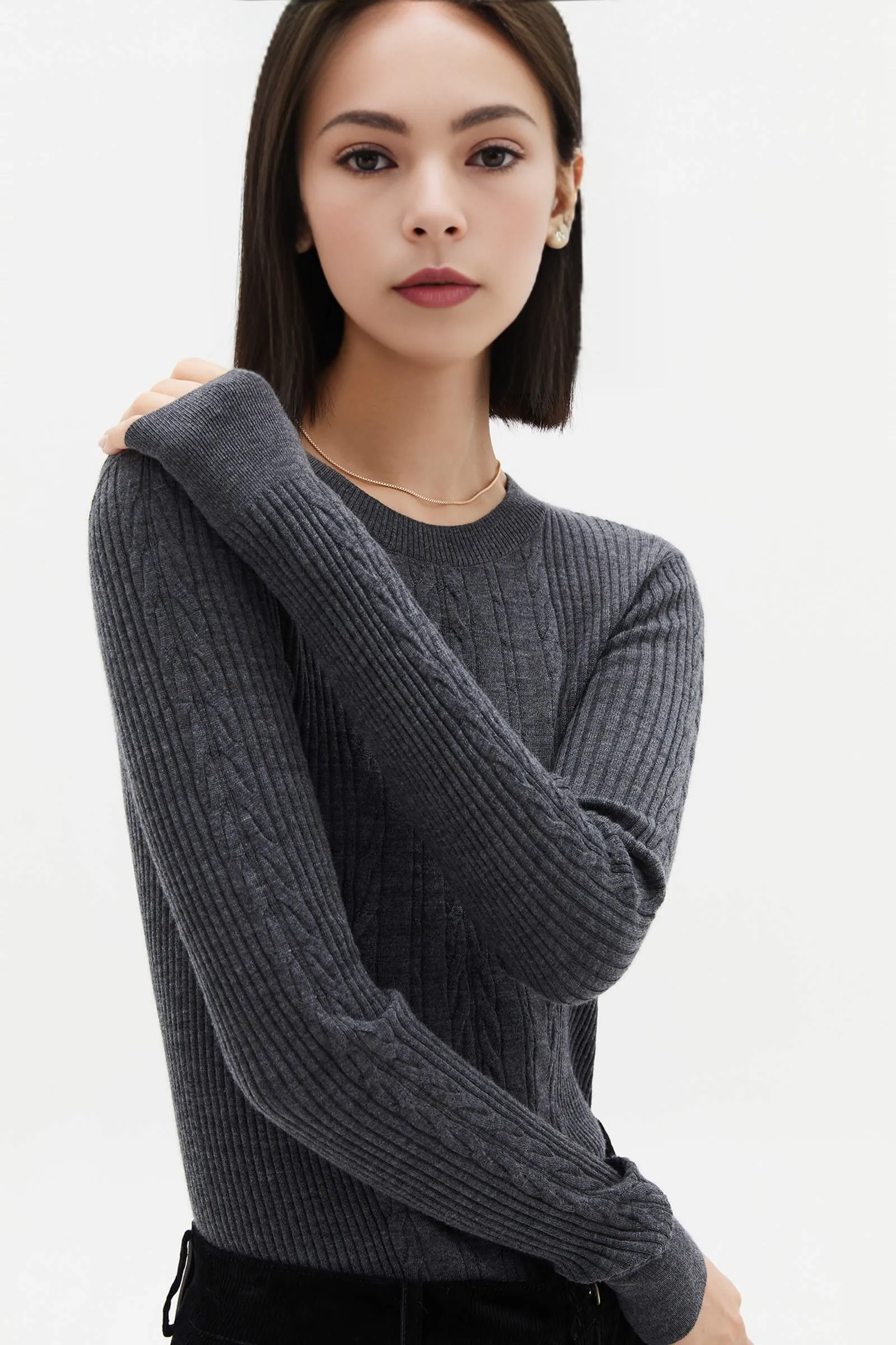 Biodegradable Wool Round-Neck Sweater