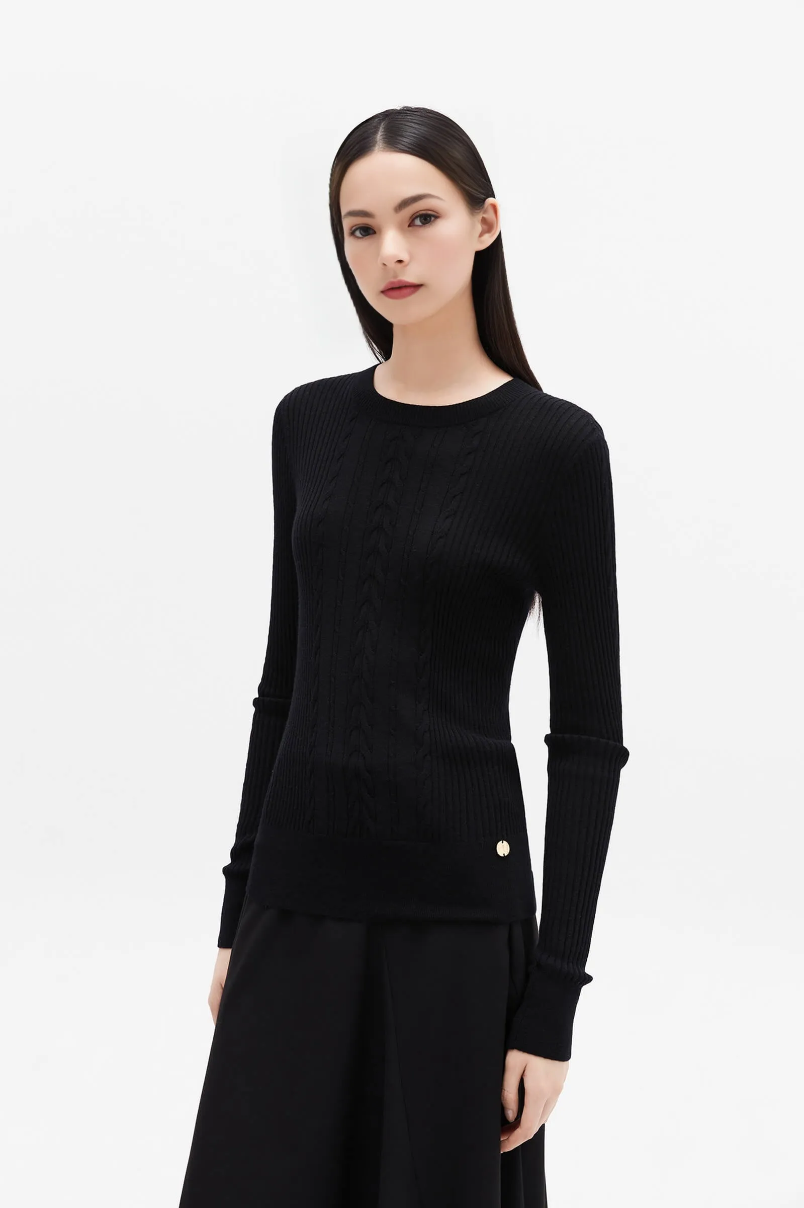 Biodegradable Wool Round-Neck Sweater