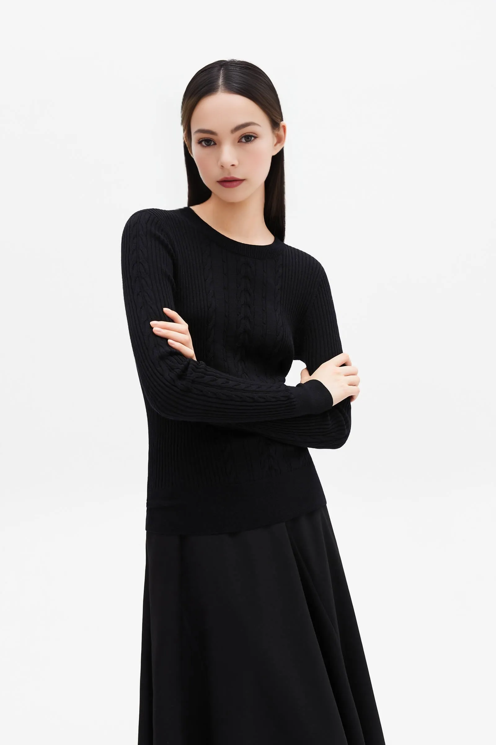 Biodegradable Wool Round-Neck Sweater