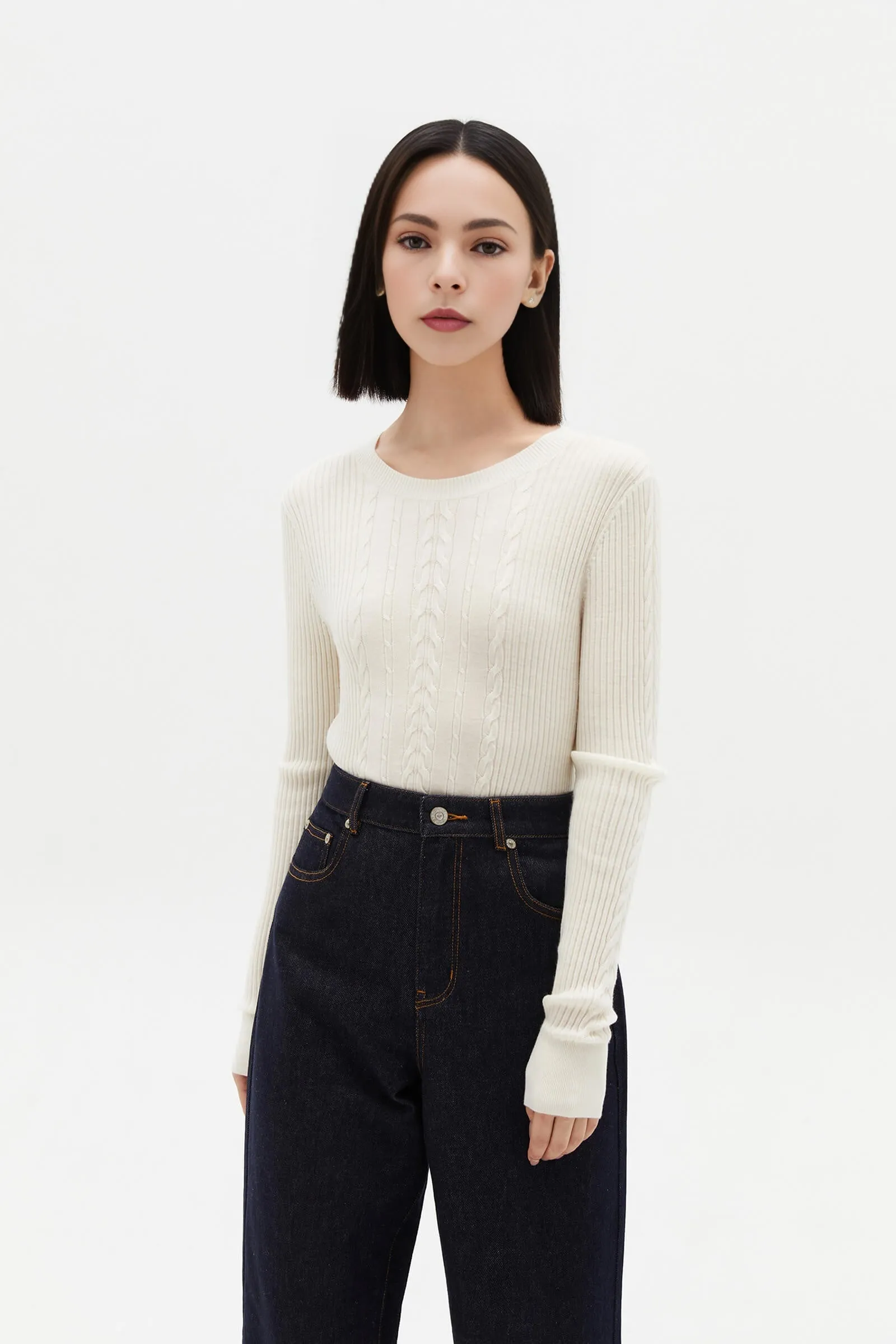 Biodegradable Wool Round-Neck Sweater