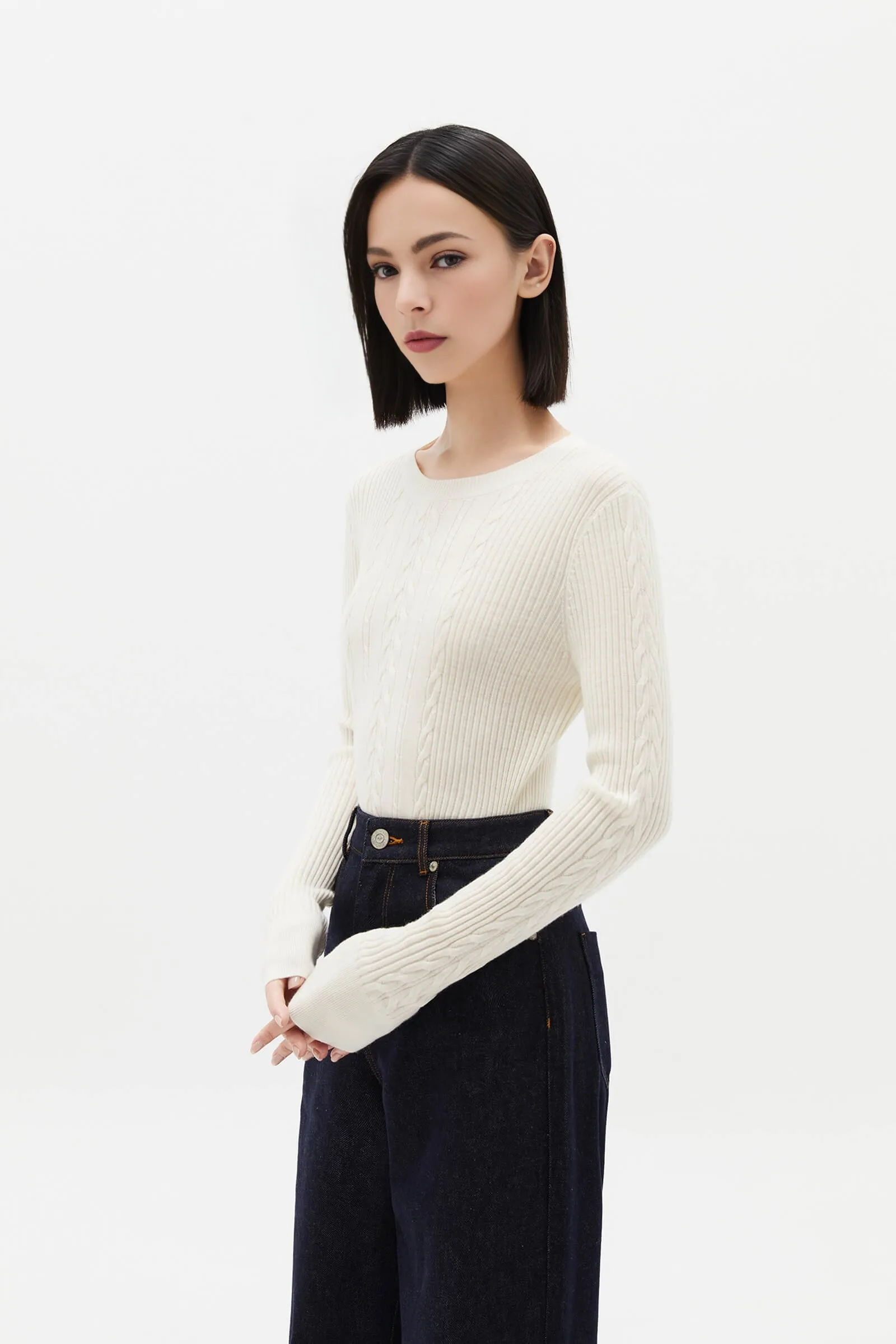 Biodegradable Wool Round-Neck Sweater