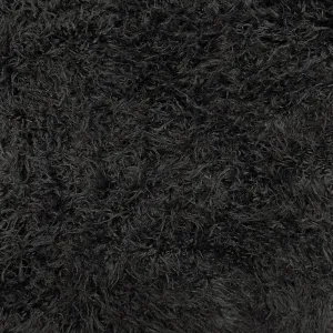 Black Alpaca Long Pile Curly Faux Fur Fabric