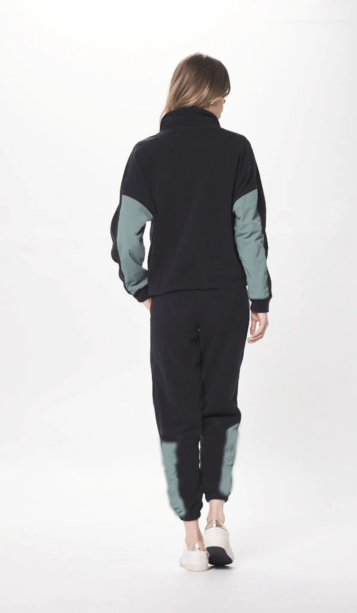 Black & Hunter Green Polar Fleece Jogger