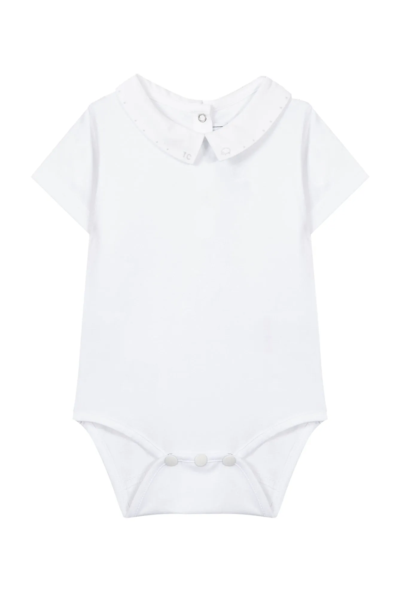 Bodysuit - White Pointed Collar