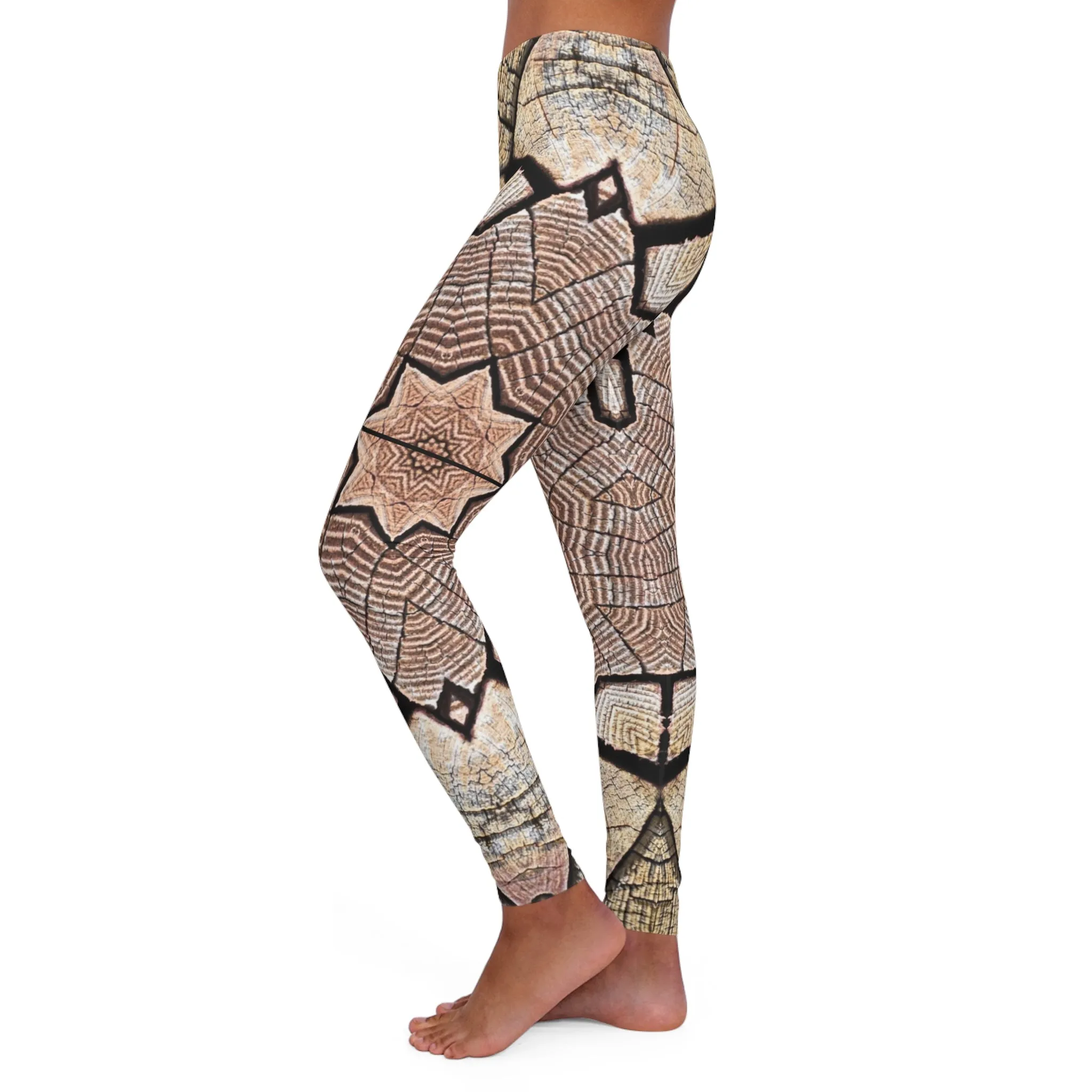 Brown Mandala - Inovax Women's Spandex Leggings