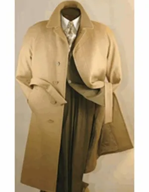 Camel Hair Top Coat - Luxury Cashmere Coat - Big and Tall Cashmere Overcoat - Top Coats For Men Camel