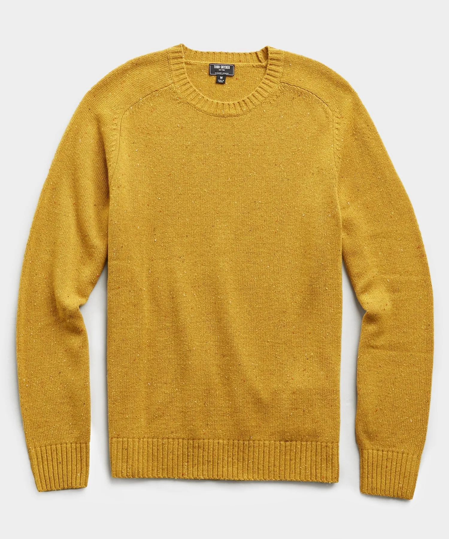 Cashmere Donegal Crew In Yukon Gold