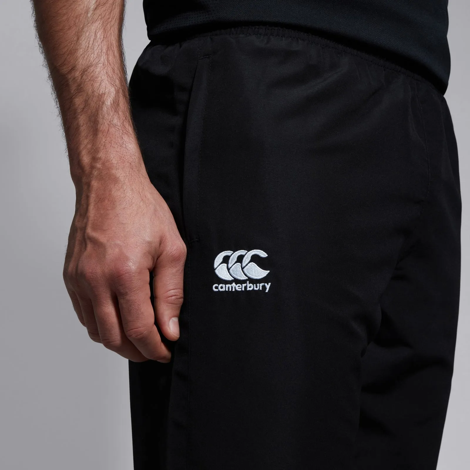 CCC Club Plain Taper Leg Cuffed Trackpant - black