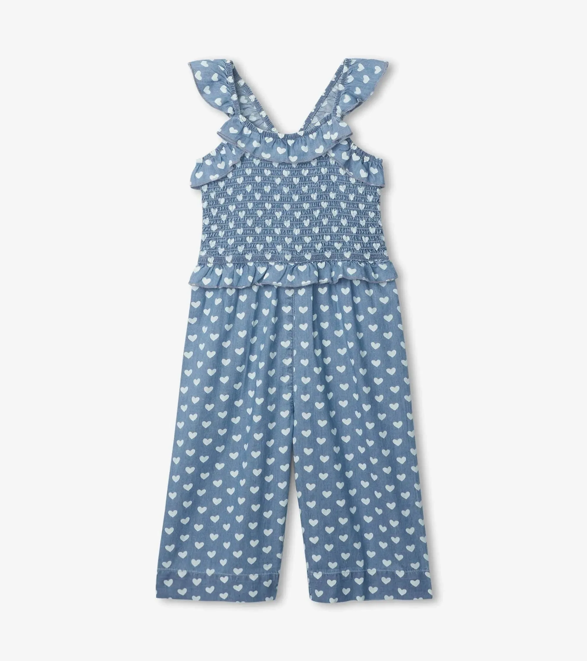 Chambray Hearts Smocked Romped | Hatley