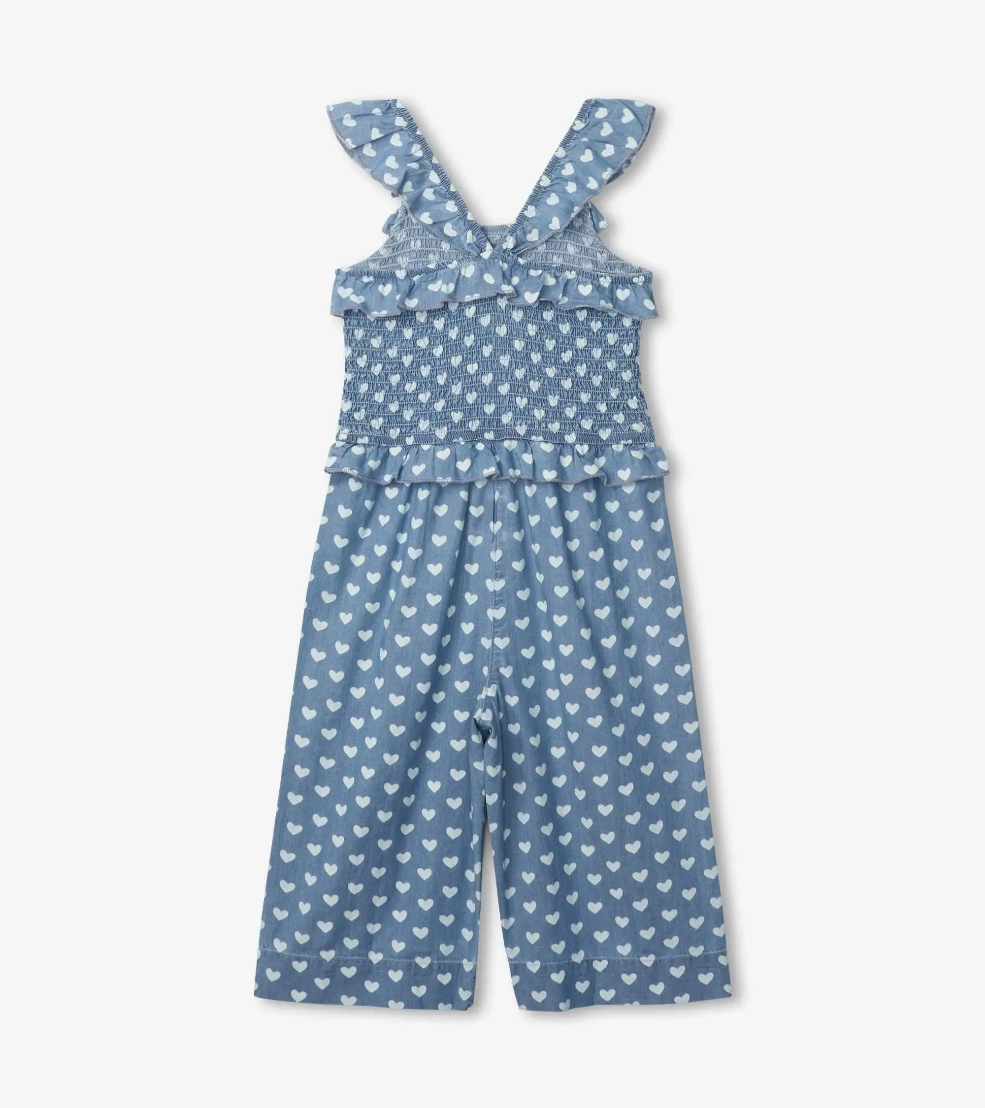 Chambray Hearts Smocked Romped | Hatley