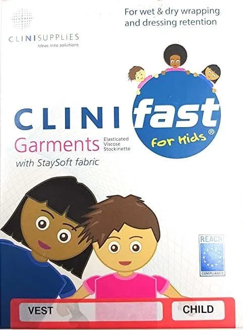 Clinifast Vest for Kids - All Sizes 2-14 years White/Blue/Pink