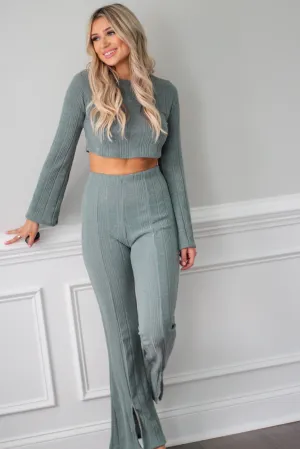 Comfy Cutie Olive Green Lounge Set