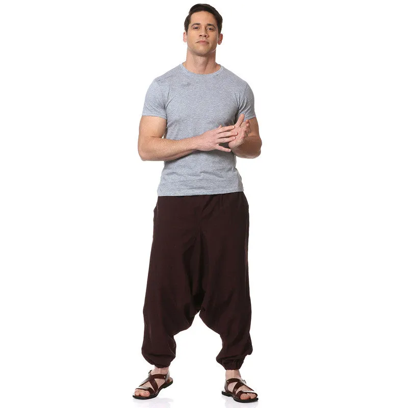 Cotton Harem Pants for Men | Black & Maroon | Pack of 2