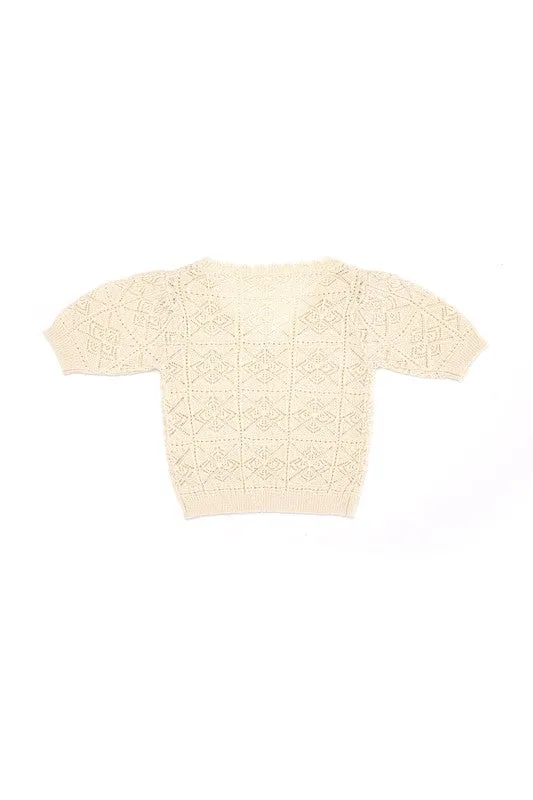 Crochet knit top