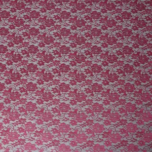 Deep Red Floral Lace Fabric, 110 cm Width, Synthetic Material from Indonesia-D21132