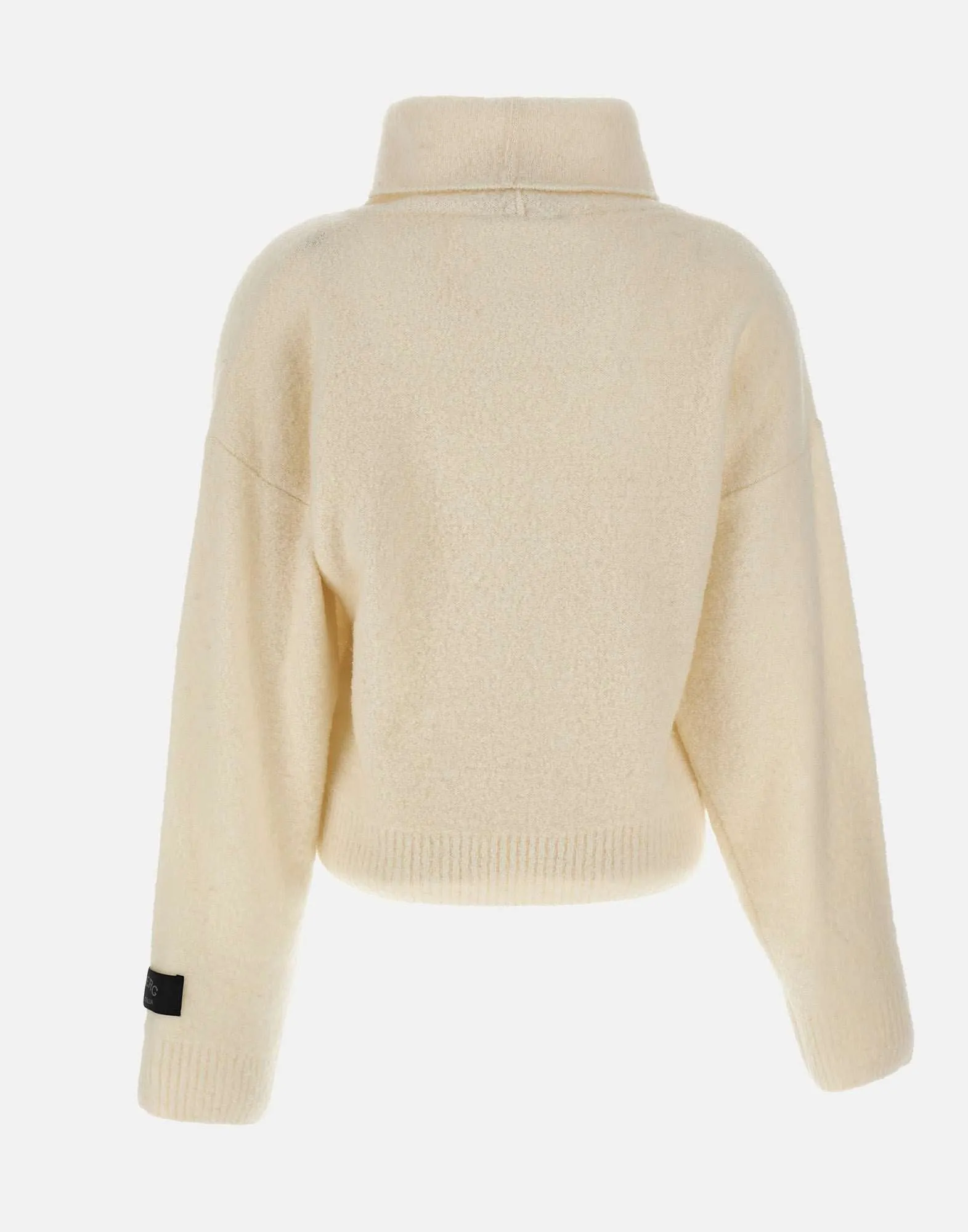 Dropped Wool Knit Turtleneck Sweater