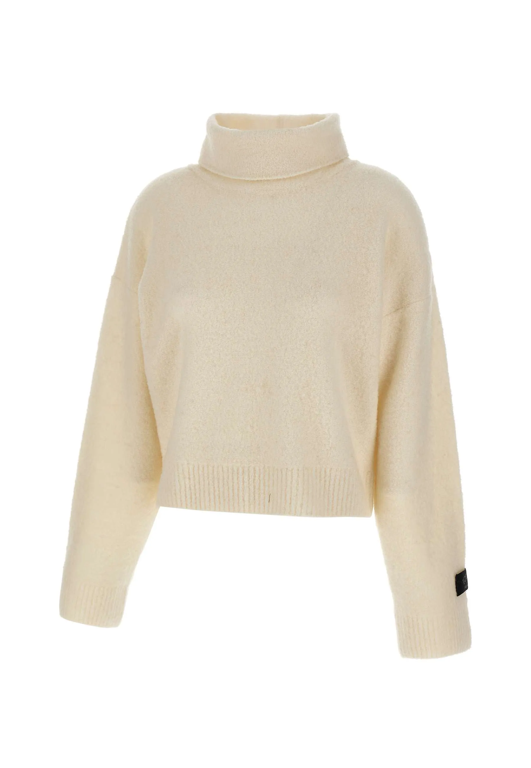 Dropped Wool Knit Turtleneck Sweater