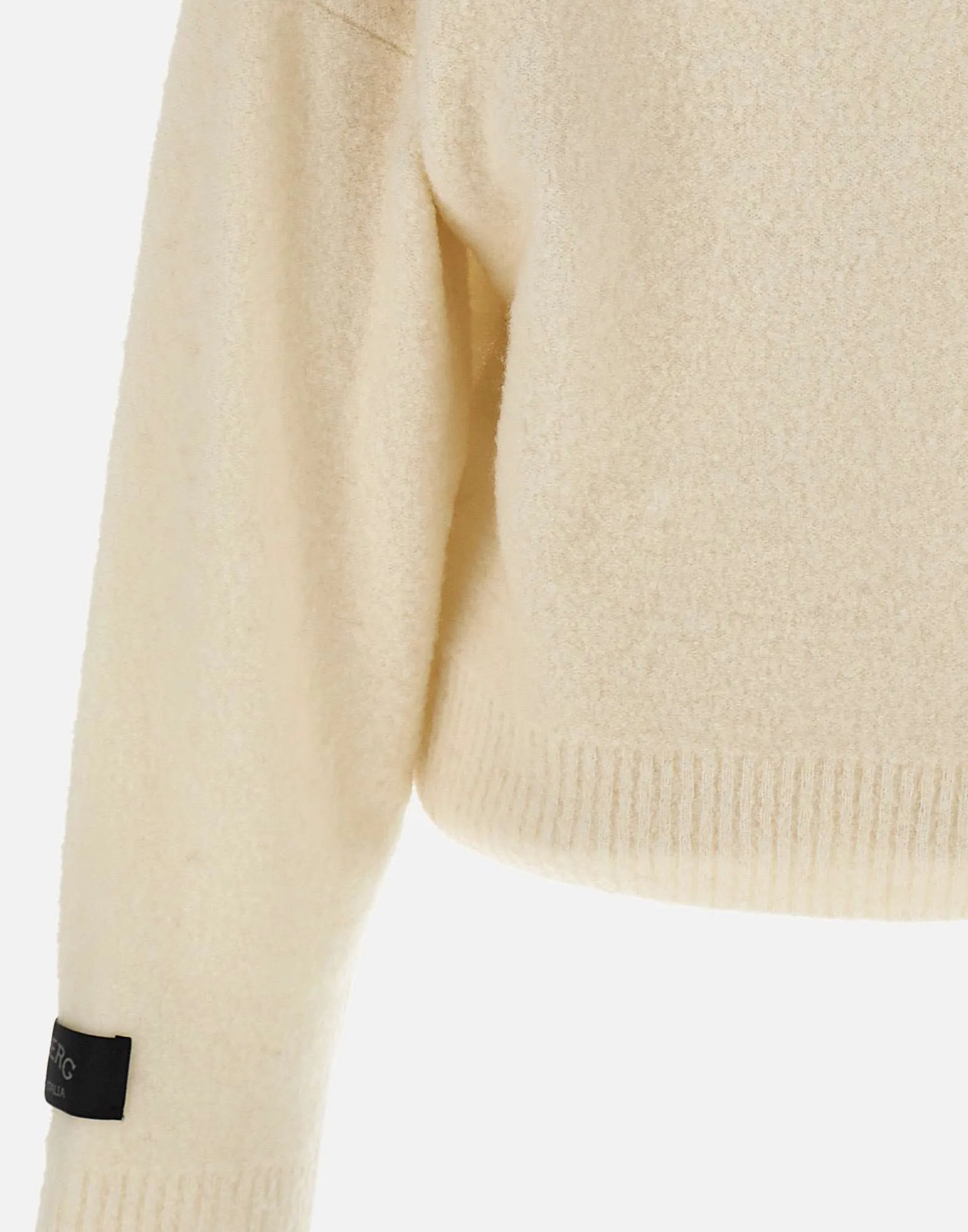 Dropped Wool Knit Turtleneck Sweater