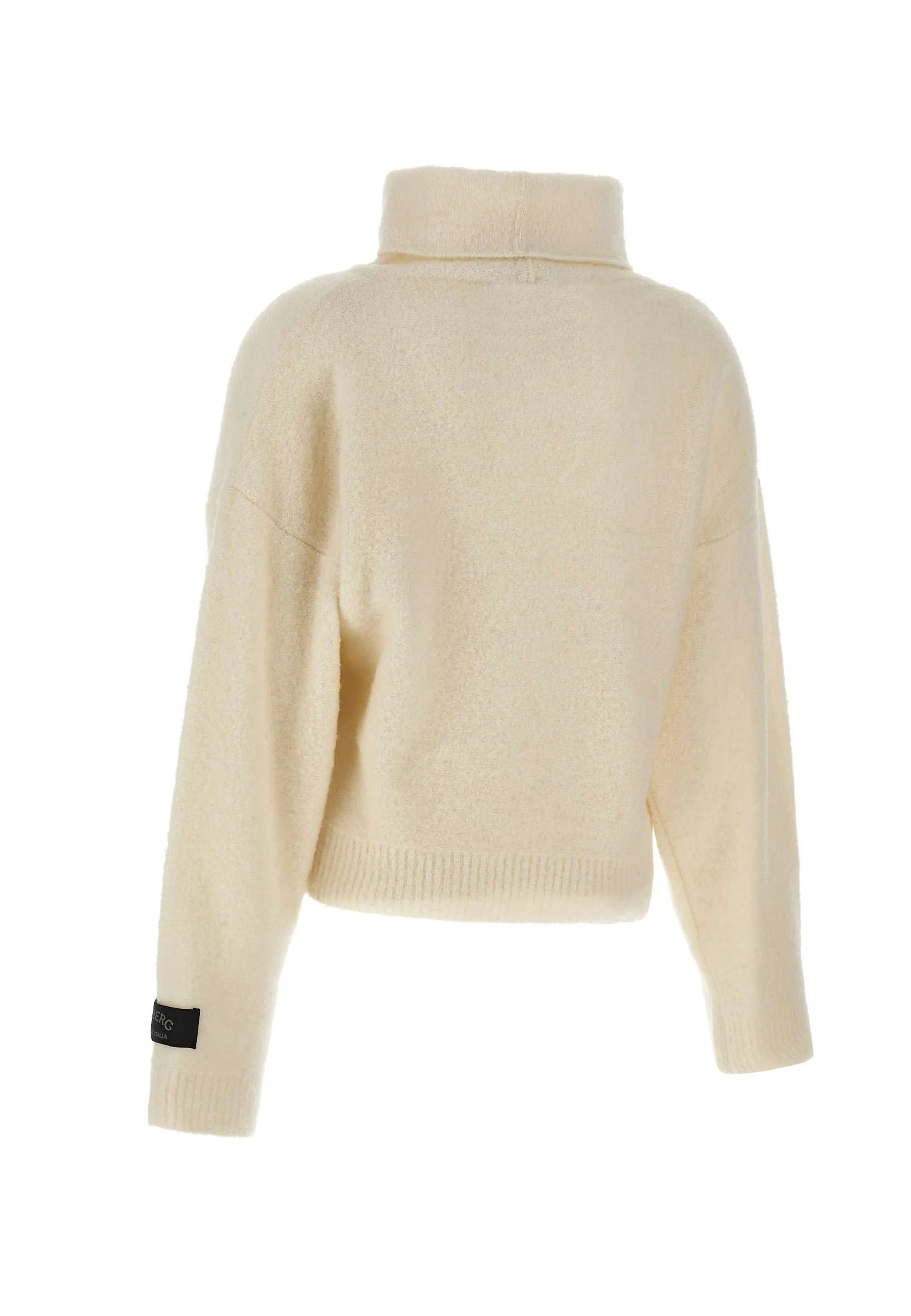 Dropped Wool Knit Turtleneck Sweater