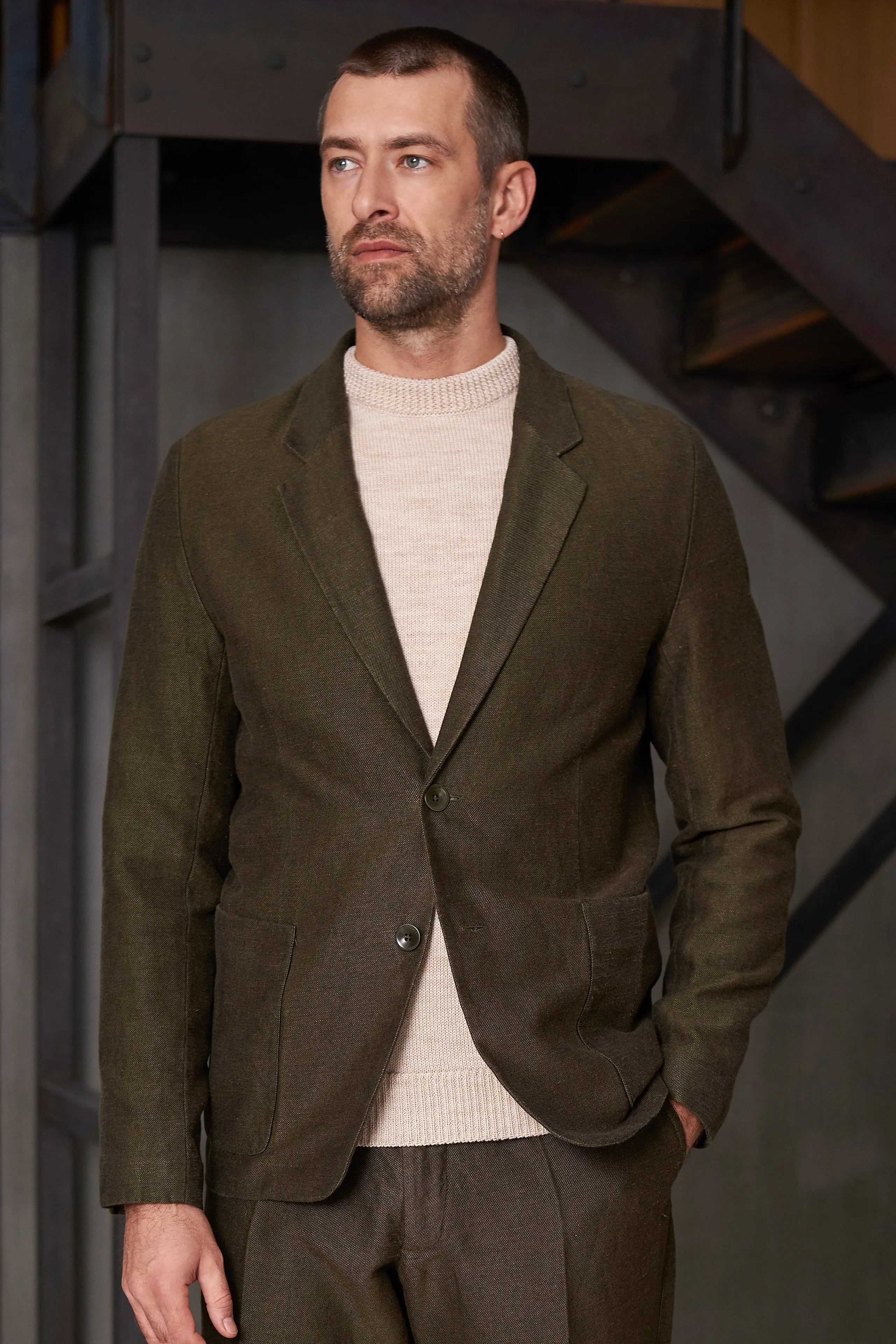 ENVER blazer winter linen olive