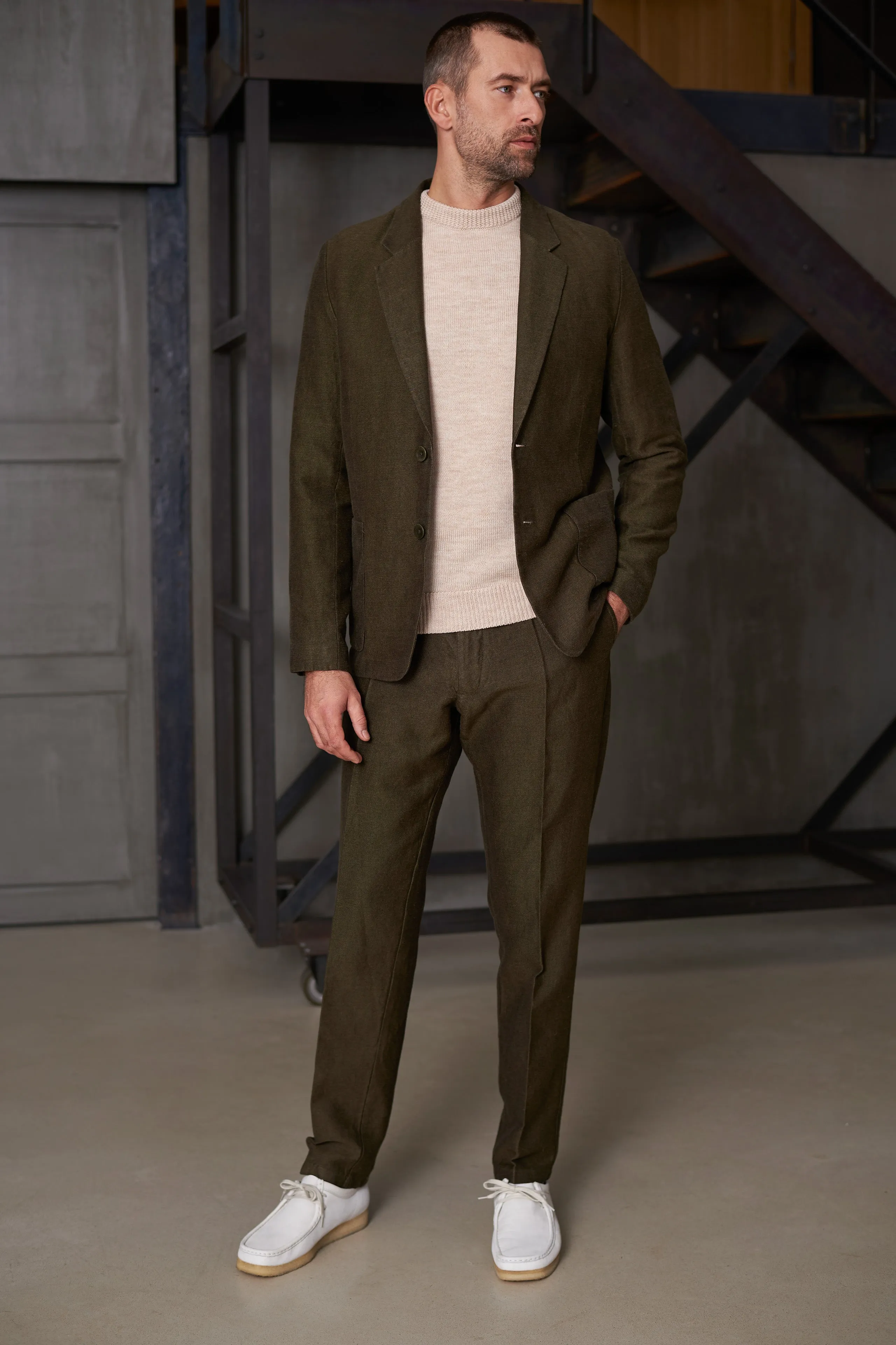 ENVER blazer winter linen olive