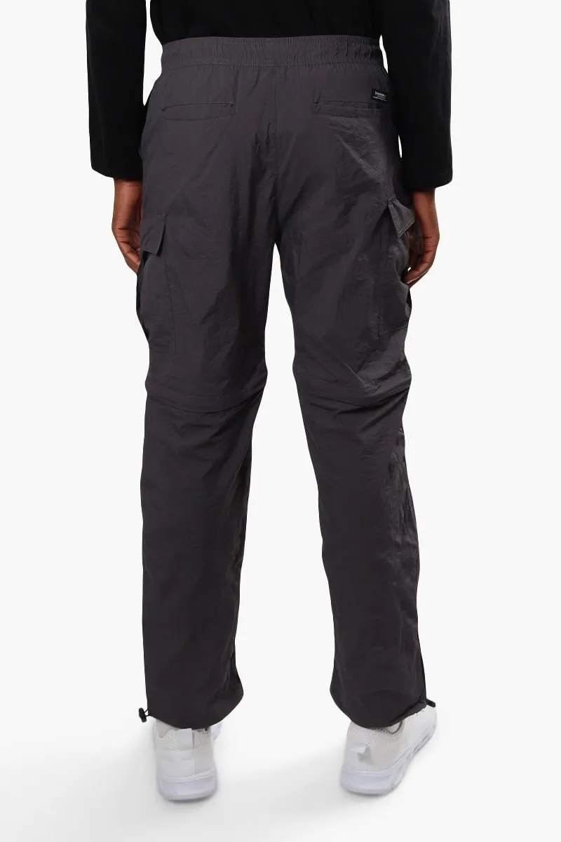 Fahrenheit Zip Off Cargo Parachute Pants - Grey