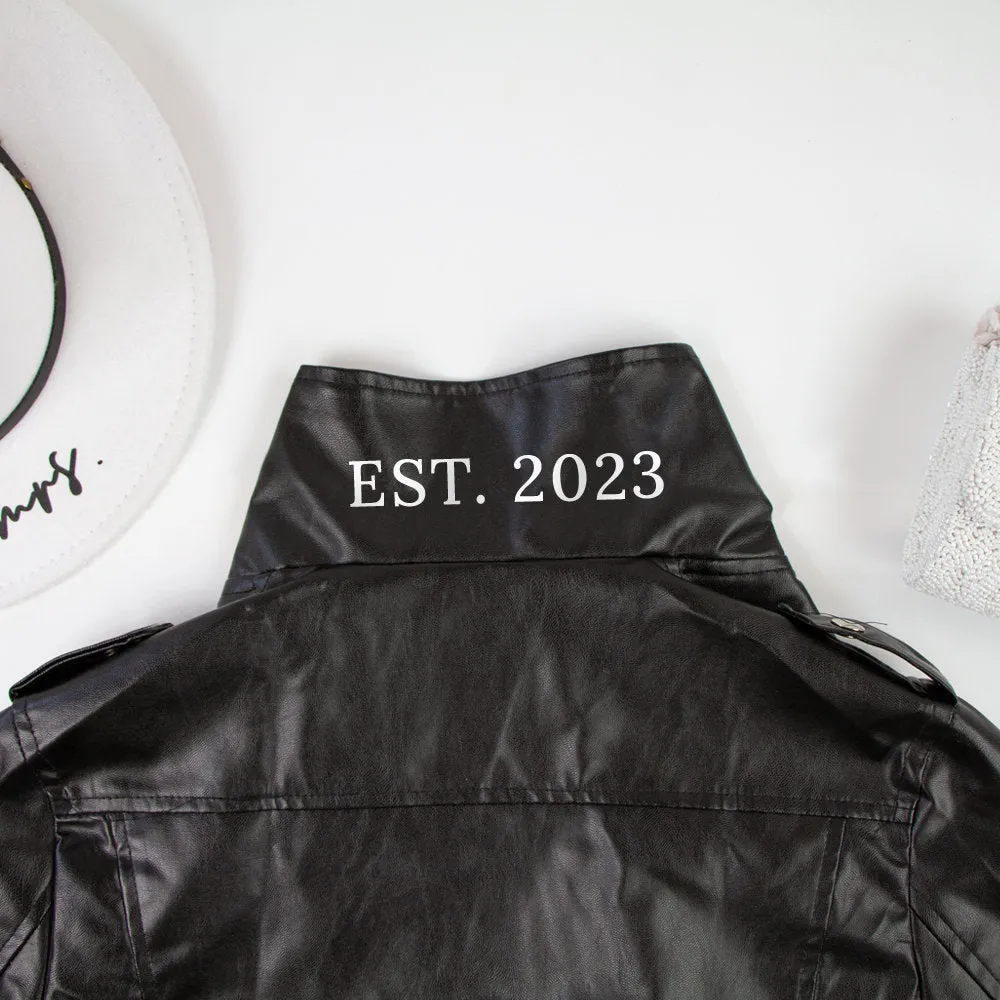 (Faux Leather) Personalized Mrs Jackets for Brides