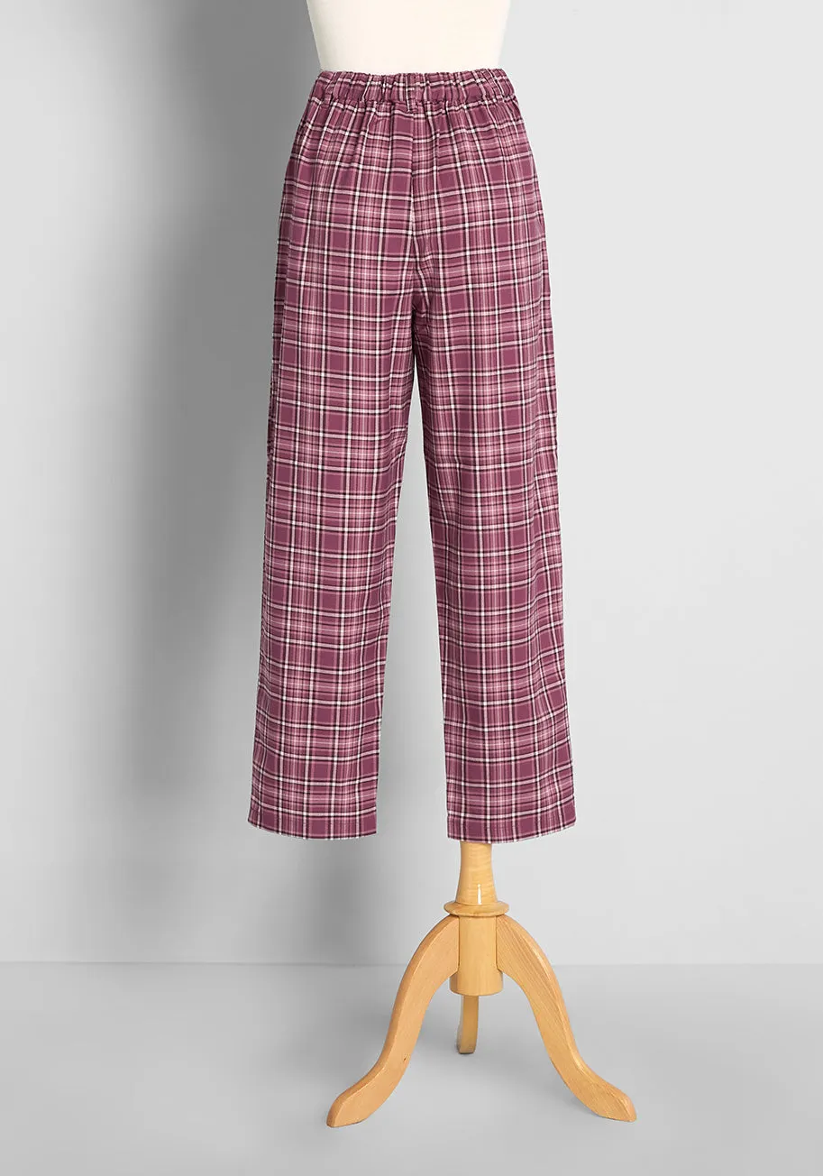 Feeling Classic Plaid Pants