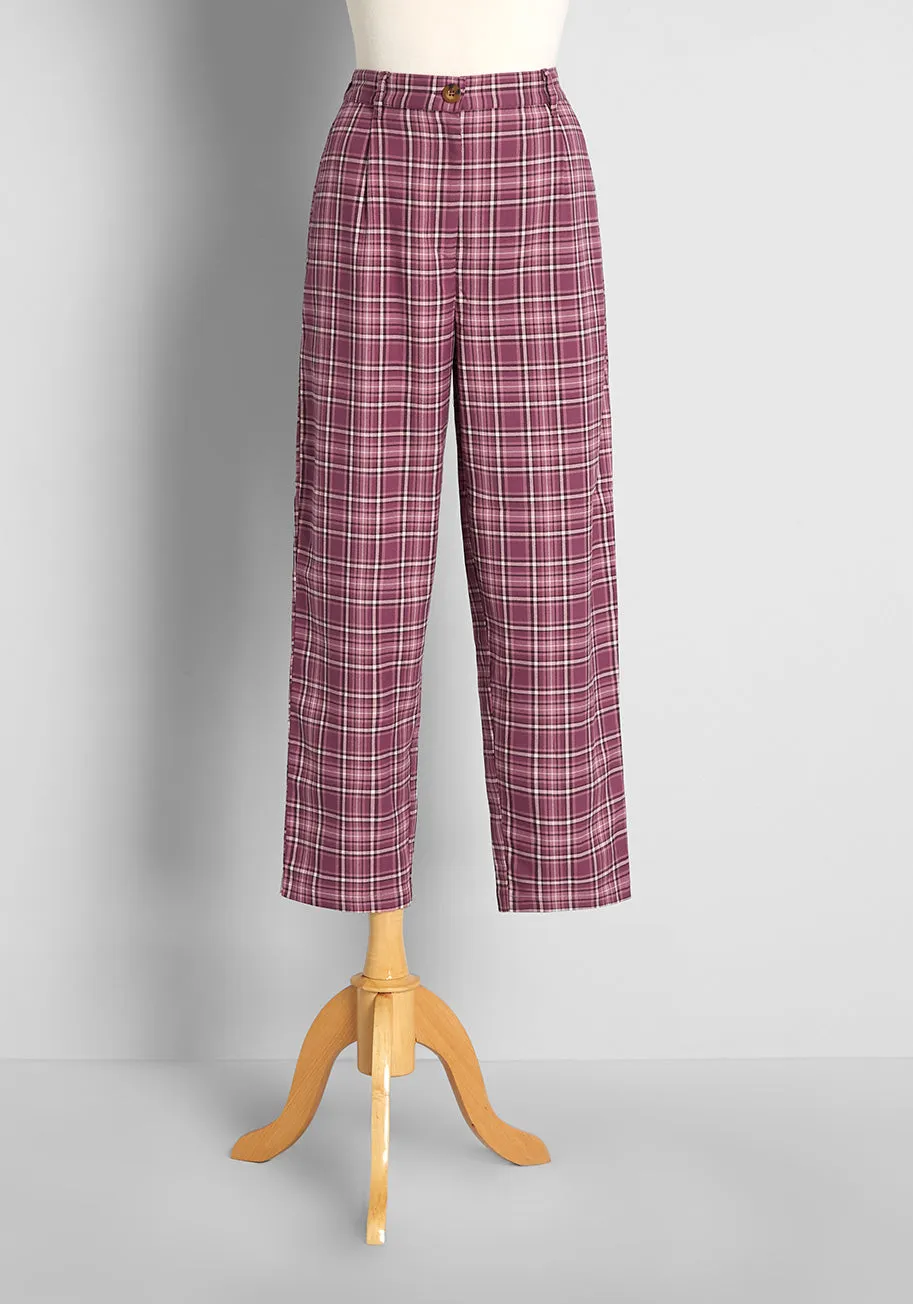 Feeling Classic Plaid Pants