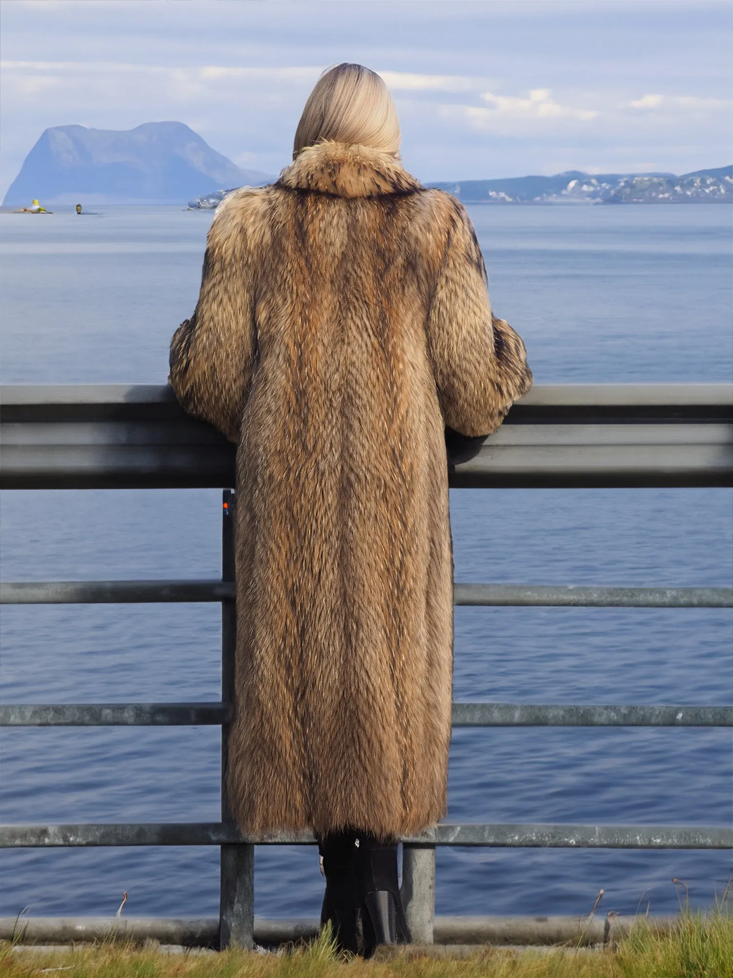 Finnish Raccoon Fur Coat S