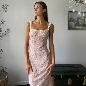 FLYTONN-Sexy spring and summer dresses, party dresses, graduation gifts,Flamingo Pink Floral Elegance Dress