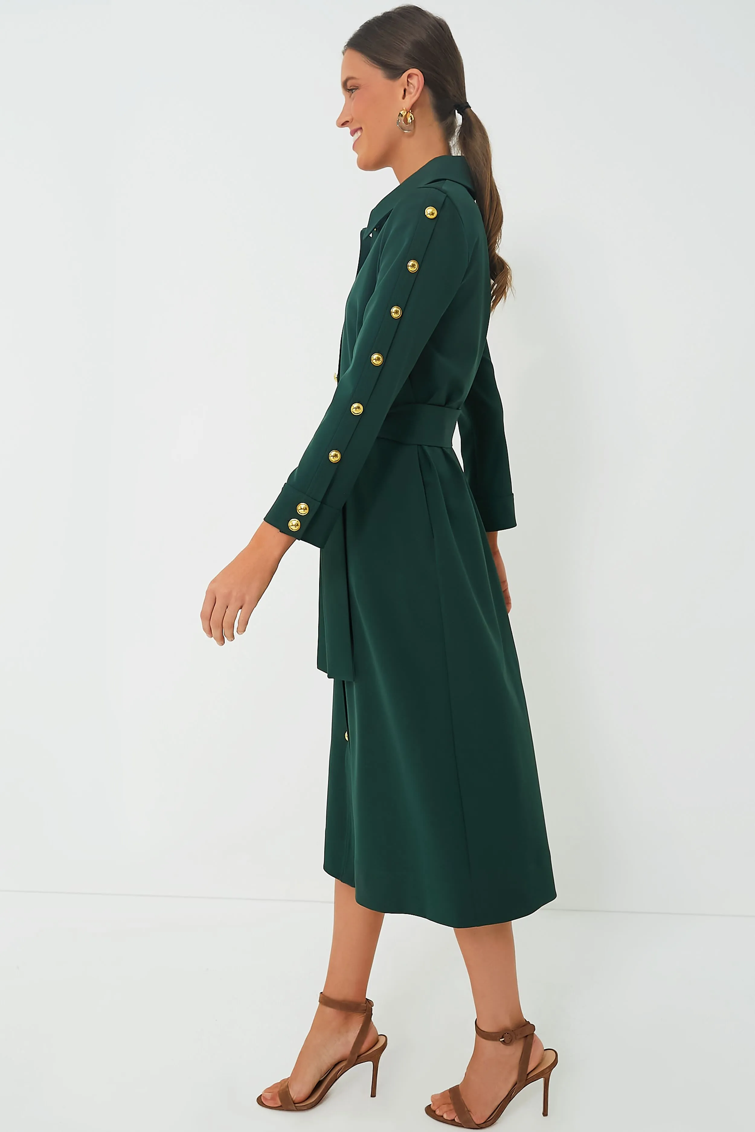 Forest Green Belted Sarah Dress