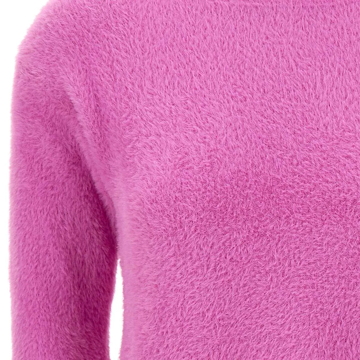 Fuchsia Fur Effect Sweater for Women