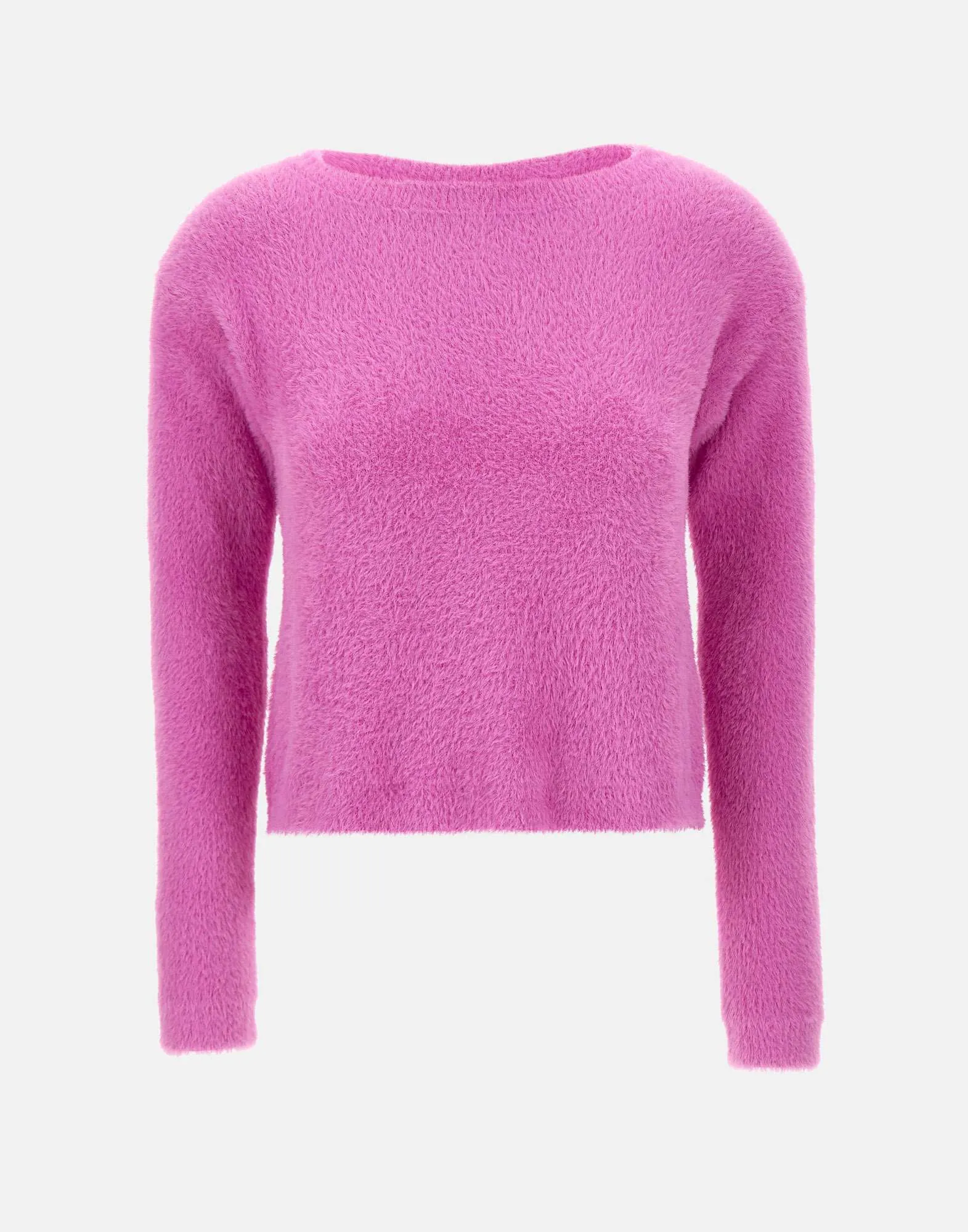 Fuchsia Fur Effect Sweater for Women