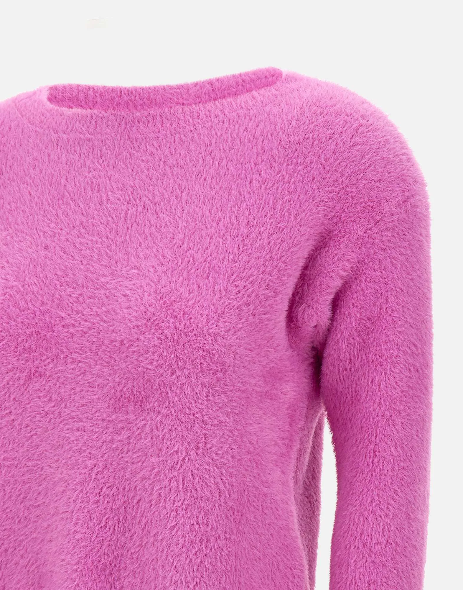 Fuchsia Fur Effect Sweater for Women