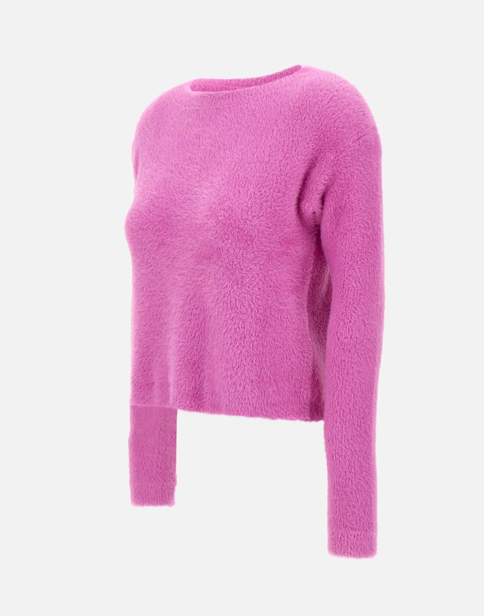 Fuchsia Fur Effect Sweater for Women