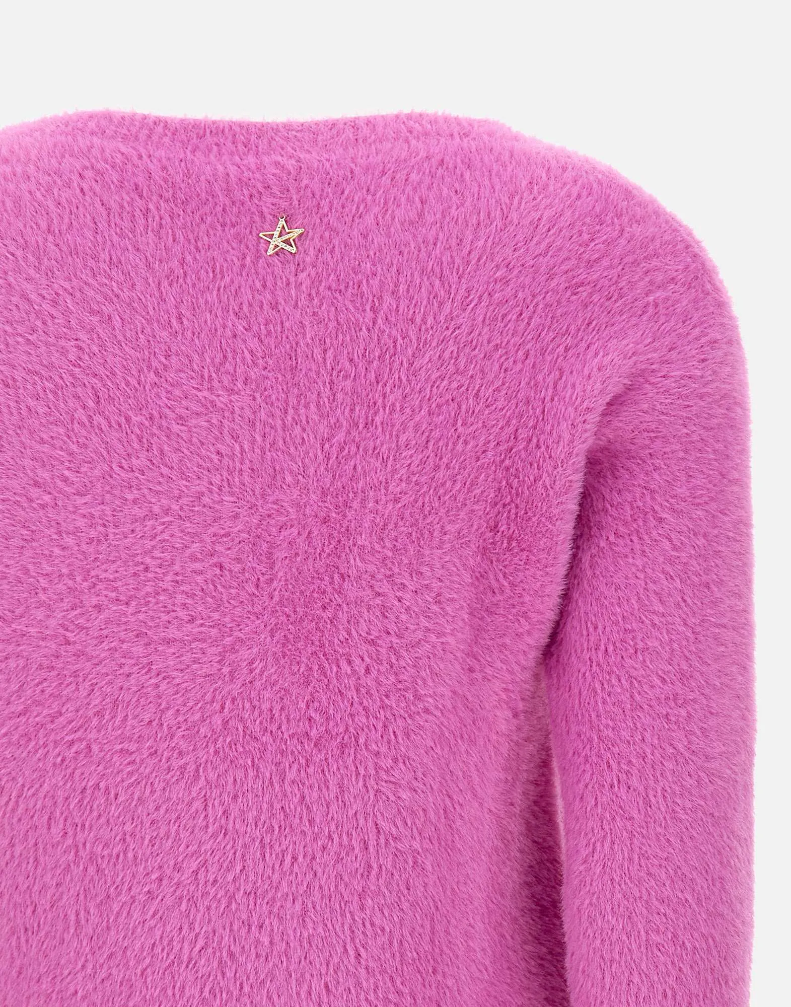 Fuchsia Fur Effect Sweater for Women