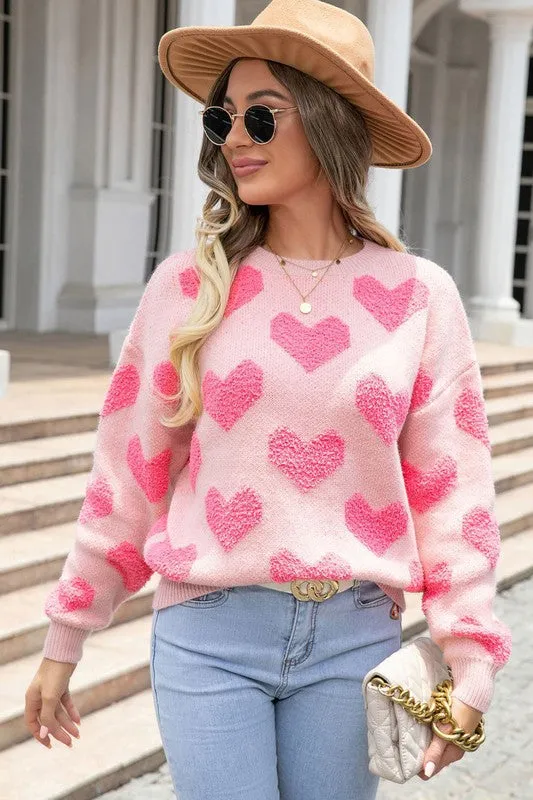 Fuzzy Wuzzy Heart Sweater