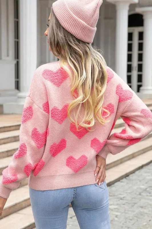 Fuzzy Wuzzy Heart Sweater