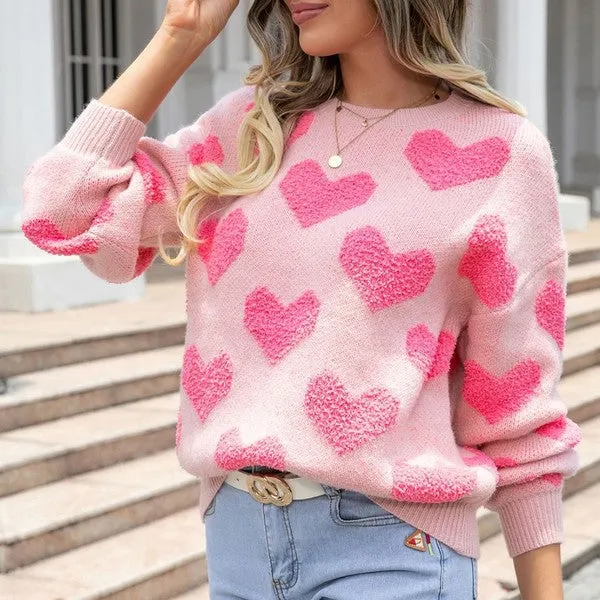 Fuzzy Wuzzy Heart Sweater