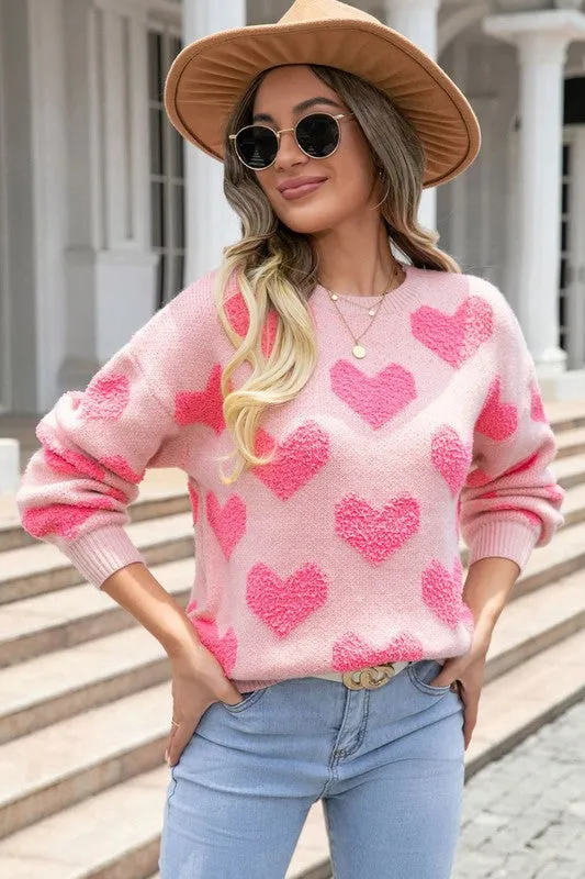 Fuzzy Wuzzy Heart Sweater