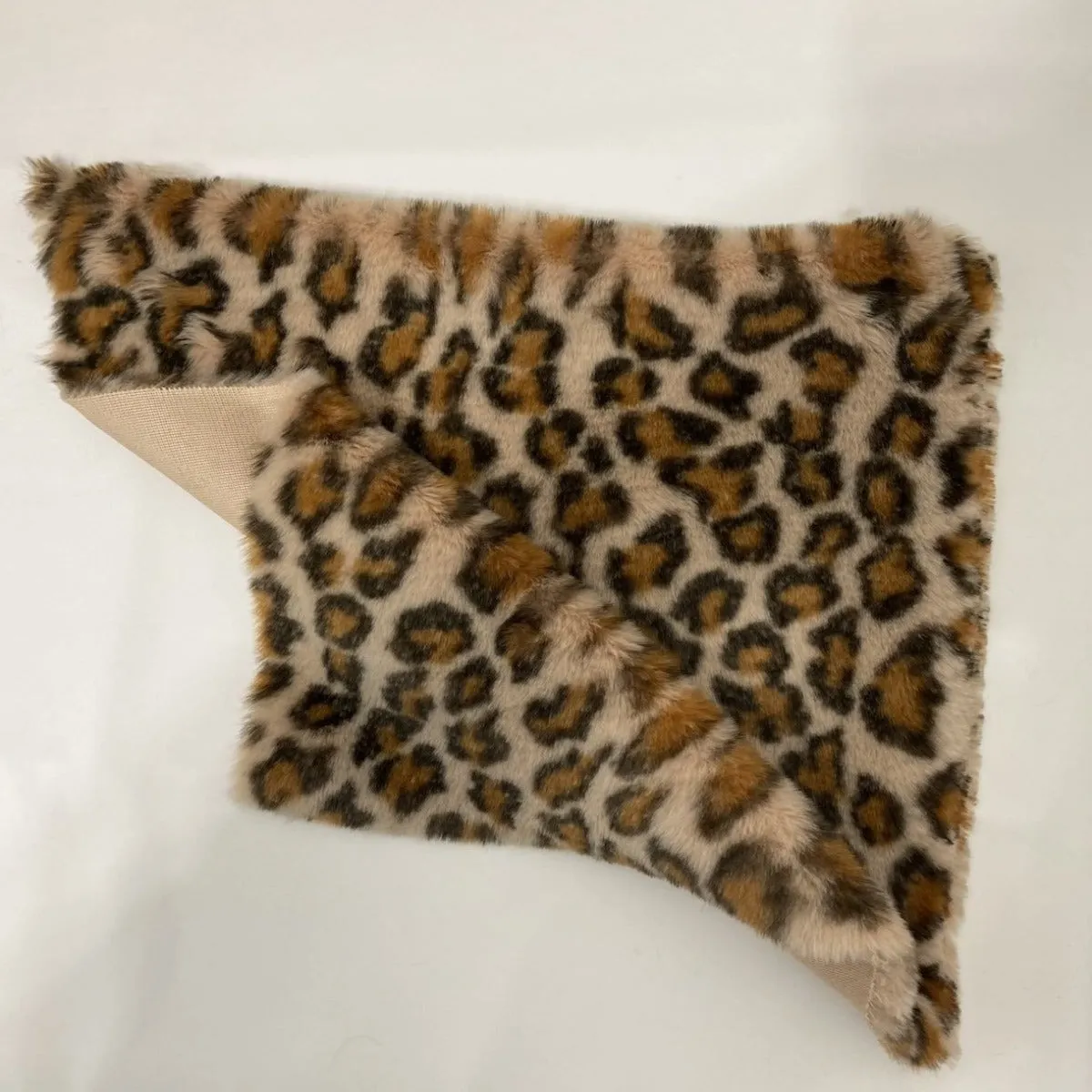 Gold Minky Leopard Faux Fur Fabric