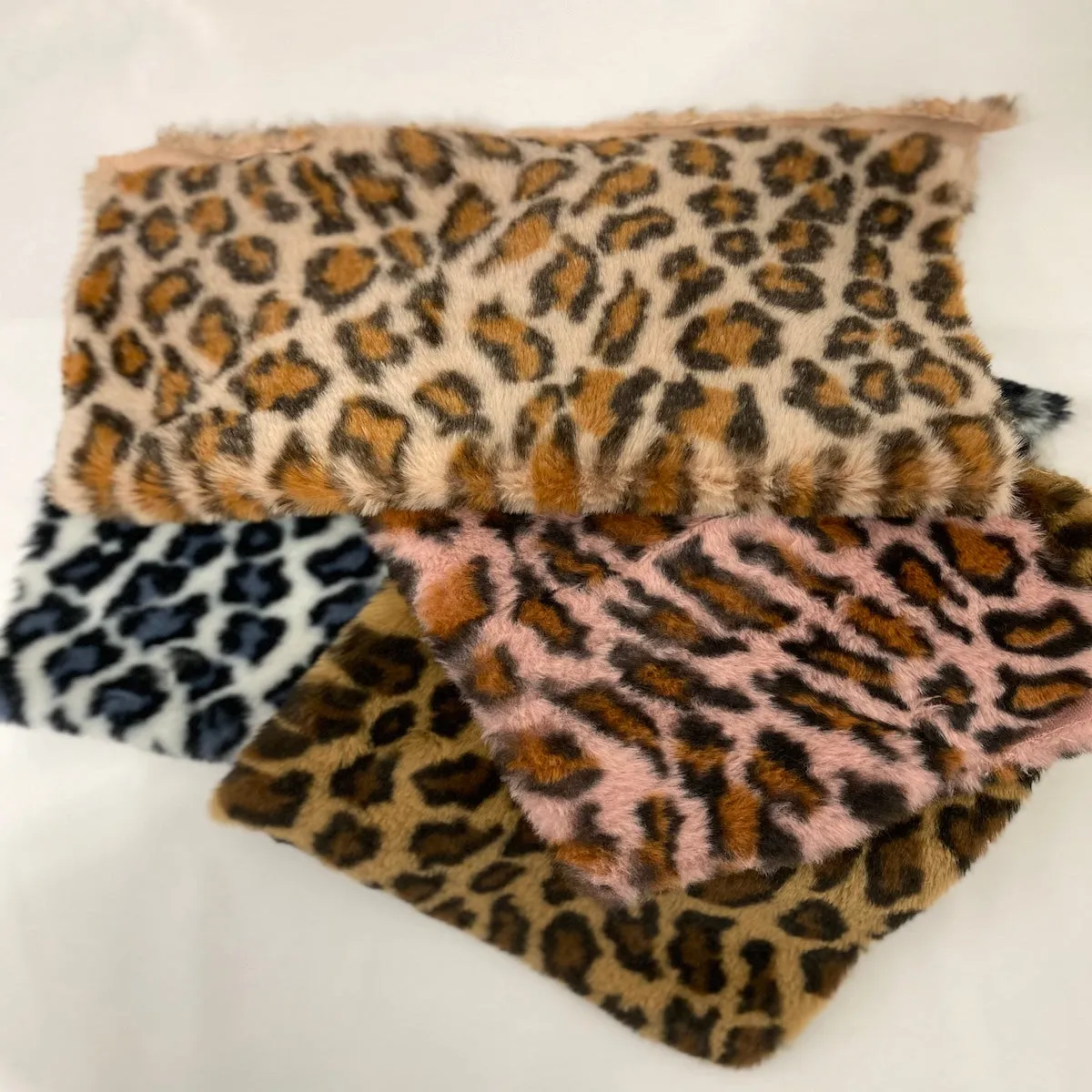 Gold Minky Leopard Faux Fur Fabric